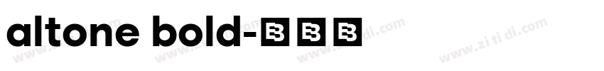 altone bold字体转换